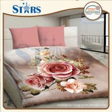 GS-XHY P081 Cheap home textile custom 3D brushed print bed cover set